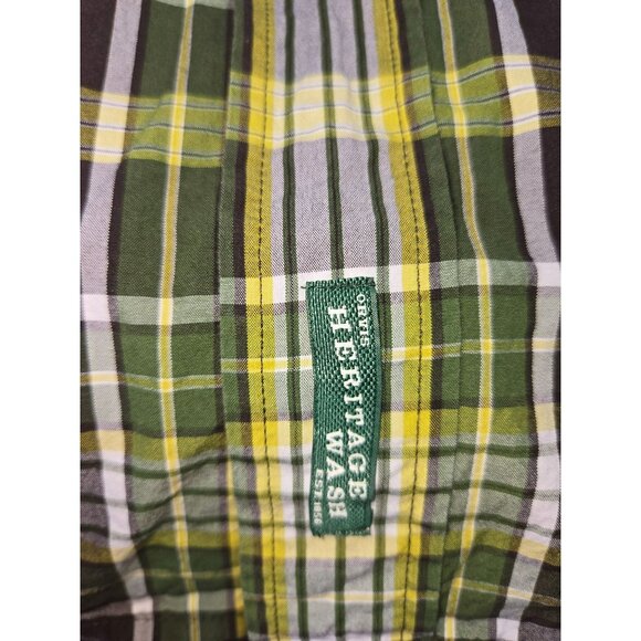 Orvis Mens Green Plaid Active Fit Casual Shirt Medium - Picture 7 of 8